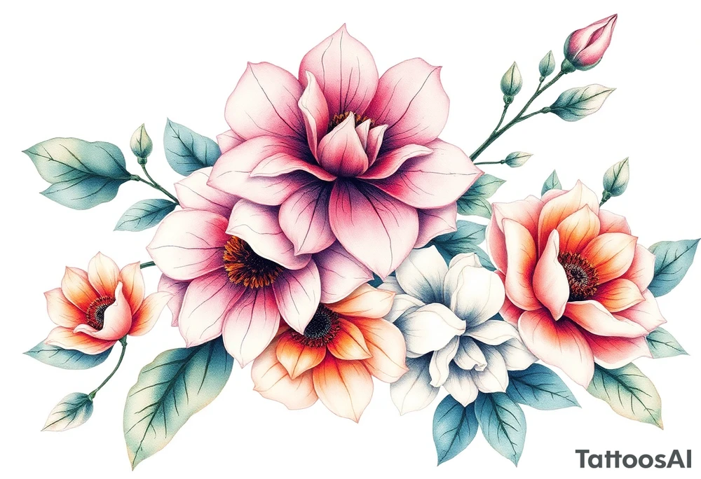 Flowers tattoo idea