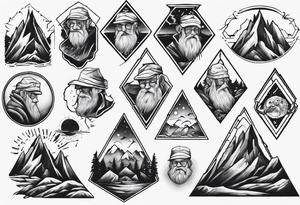 Old man on the mountain New Hampshire tattoo idea