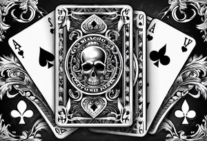 royal flush poker using the word magic tattoo idea