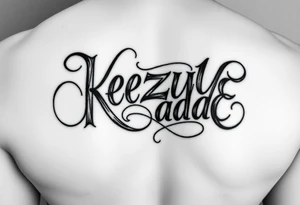 letters only fancy twisted and intertwined through one another (KeezY MadE ) almost like the the roca wear symbol clothing brand trademark tattoo idea