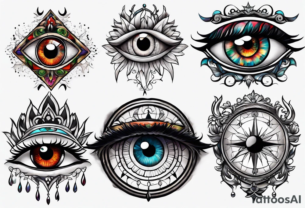 World eye tattoo idea