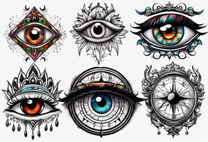 World eye tattoo idea