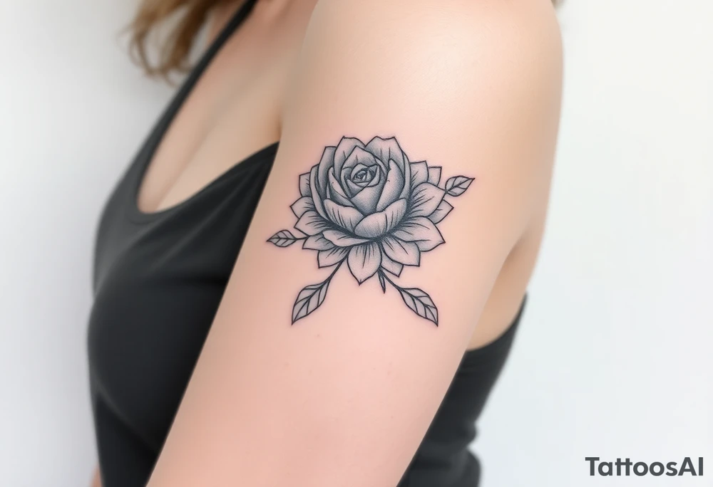 rose and chrysanthemum tattoo idea