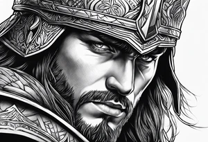 Christian warrior tattoo idea