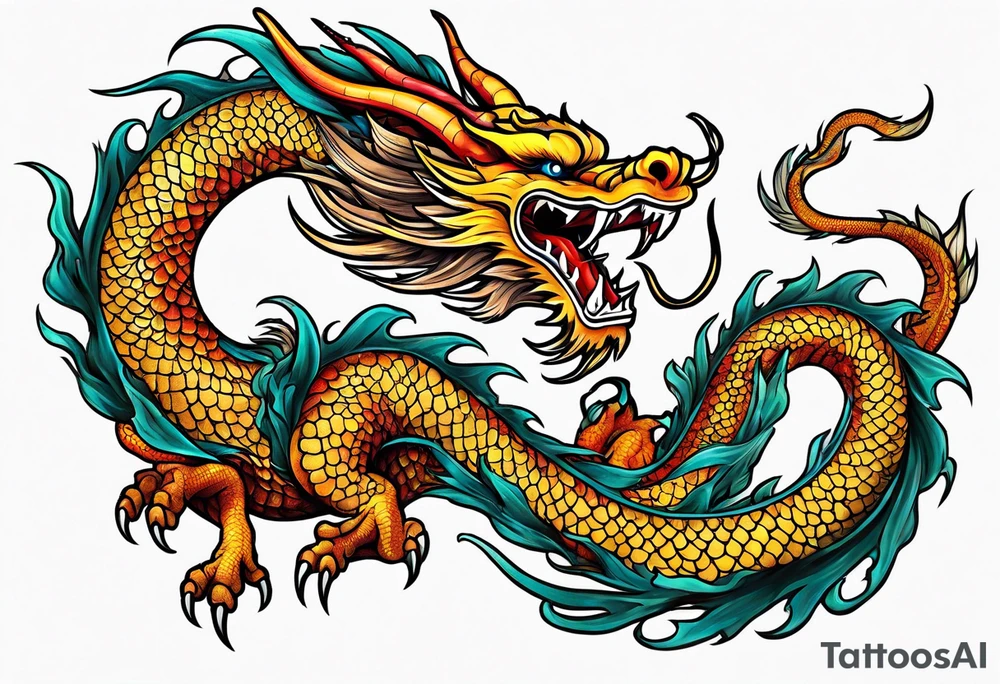 chinese dragon tattoo idea