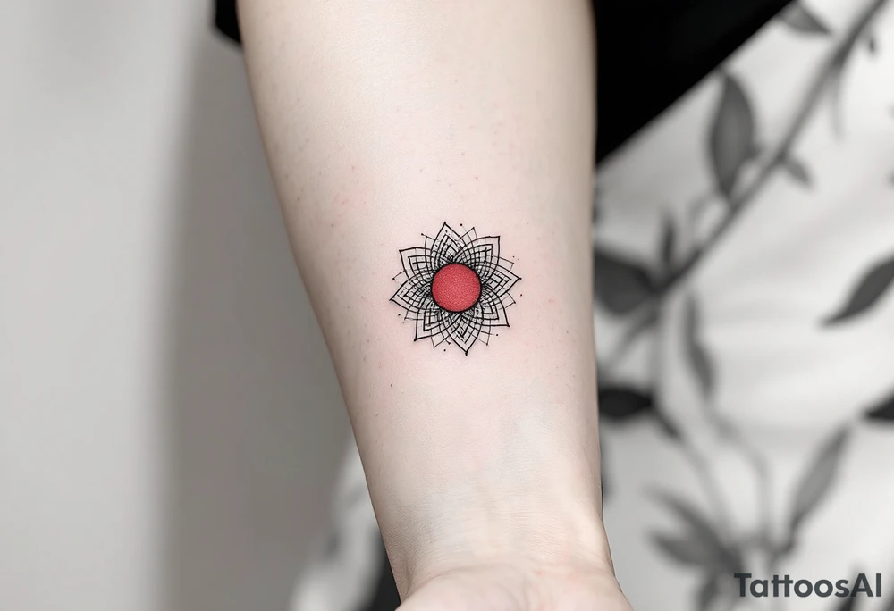 Red Dot of Passion – A small, deep red dot representing desire, emotion, or the heart’s core. tattoo idea
