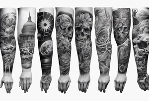 ARM SLEEVE 
REALISTIC tattoo idea