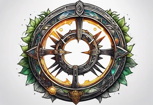 Star Wars, Warhammer 40K centered around the one Ring from Lord of the Rings tattoo idea