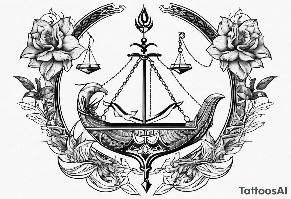 Scorpio with Libra with Pices tattoo idea