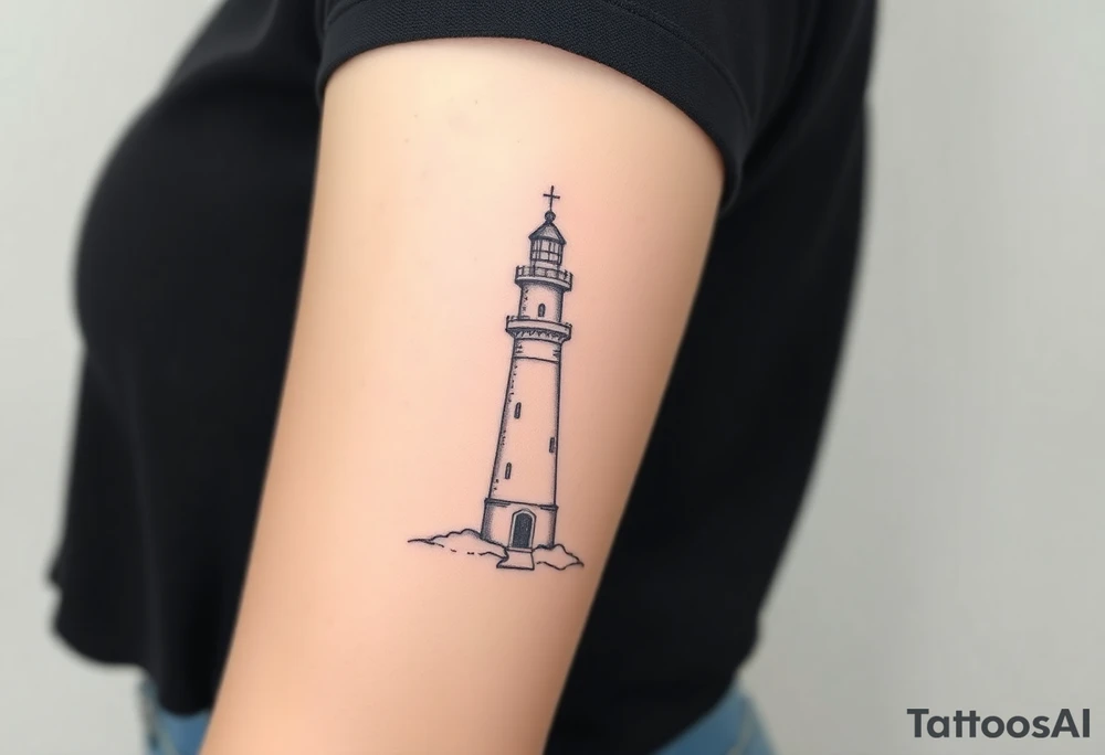 Lighthouse symbolizing mother tattoo idea