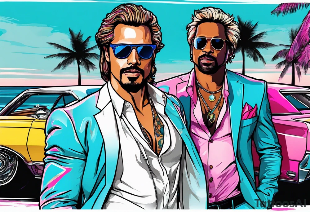 miami vice style party, no cars tattoo idea
