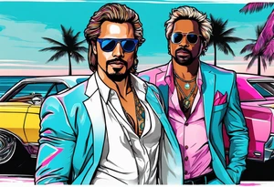 miami vice style party, no cars tattoo idea