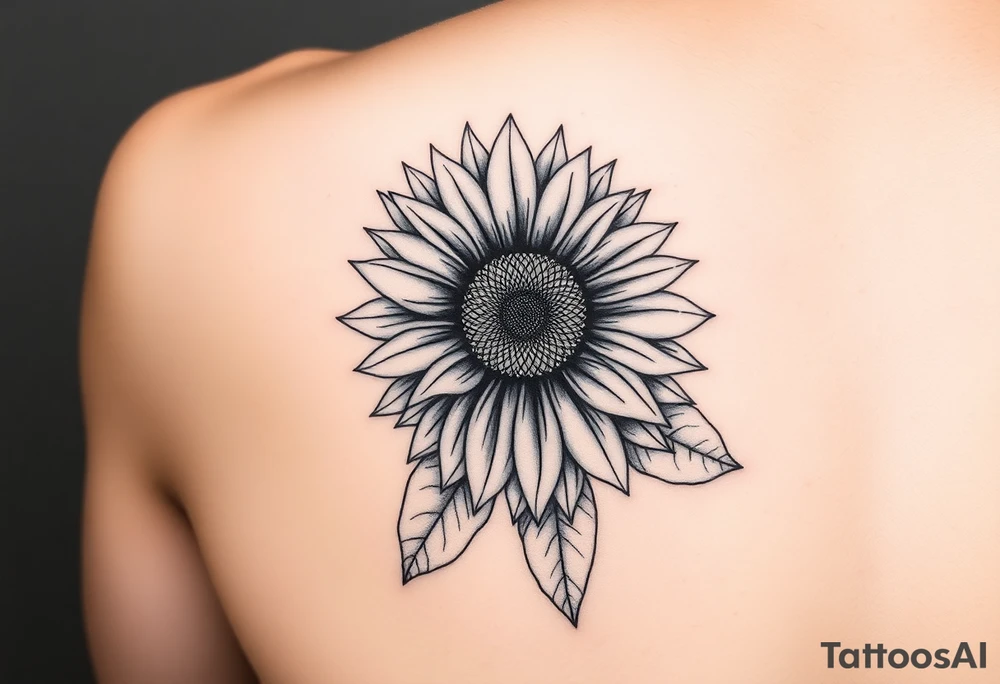 Sunflower and rainbow tattoo idea