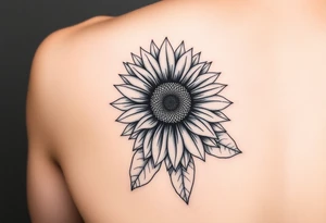 Sunflower and rainbow tattoo idea