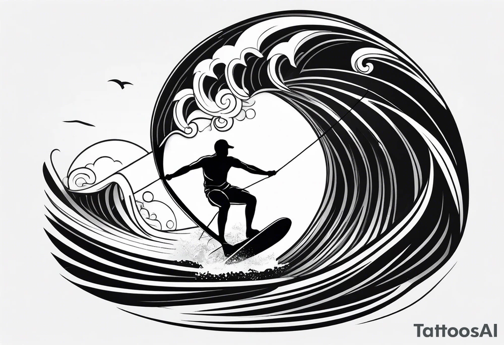 Windsurfer, wave tattoo idea