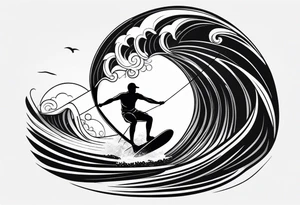 Windsurfer, wave tattoo idea
