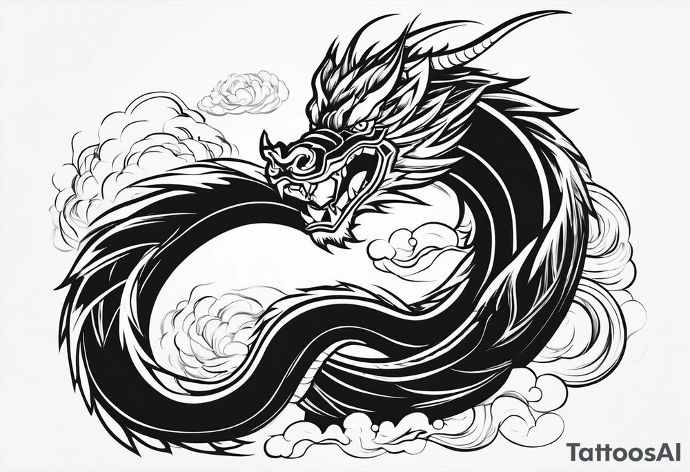 DRAGO GIAPPONESE DA FARE SU UN BRACCIO tattoo idea