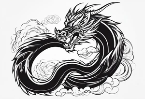 DRAGO GIAPPONESE DA FARE SU UN BRACCIO tattoo idea