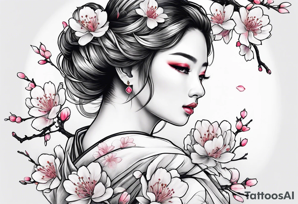 cherry blossoms tattoo idea