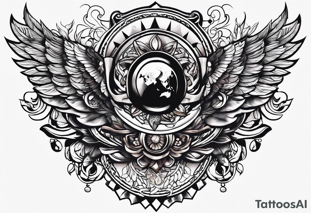 black freedom tattoo idea