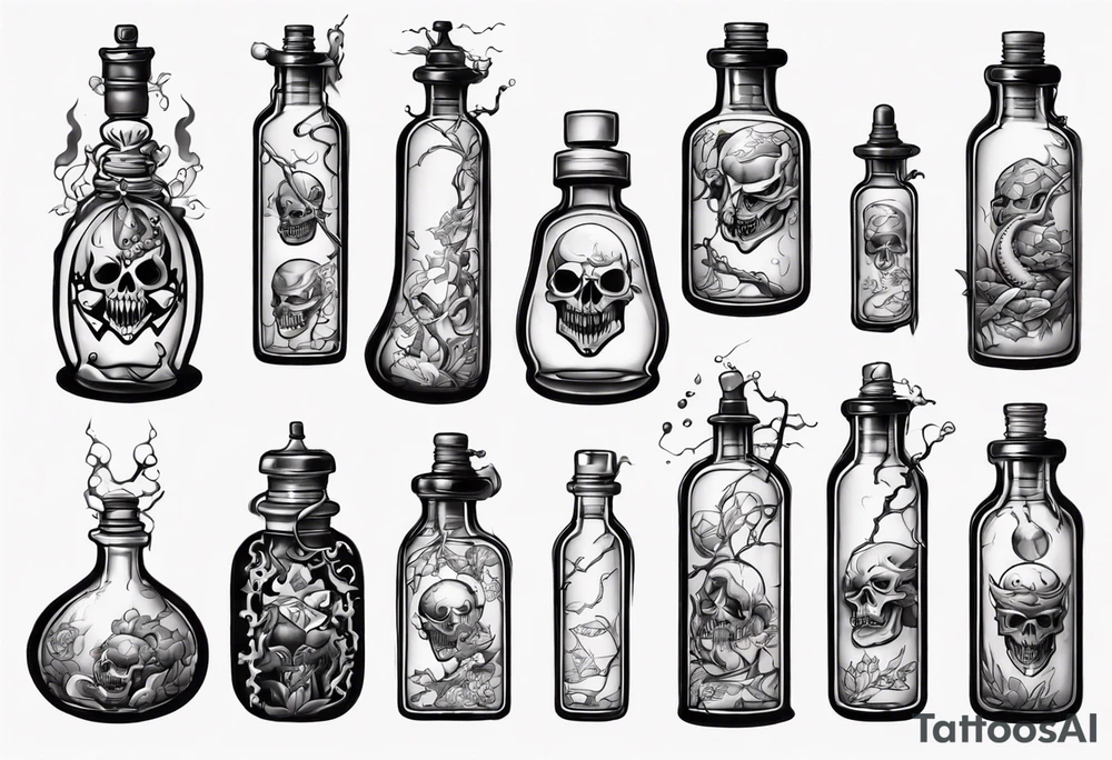 Poison bottle tattoo idea