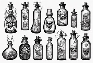 Poison bottle tattoo idea