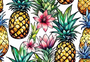Glass animals, galaxy, Amsterdam, pineapple tattoo idea