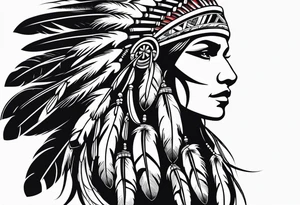 Native american feather tattoo idea