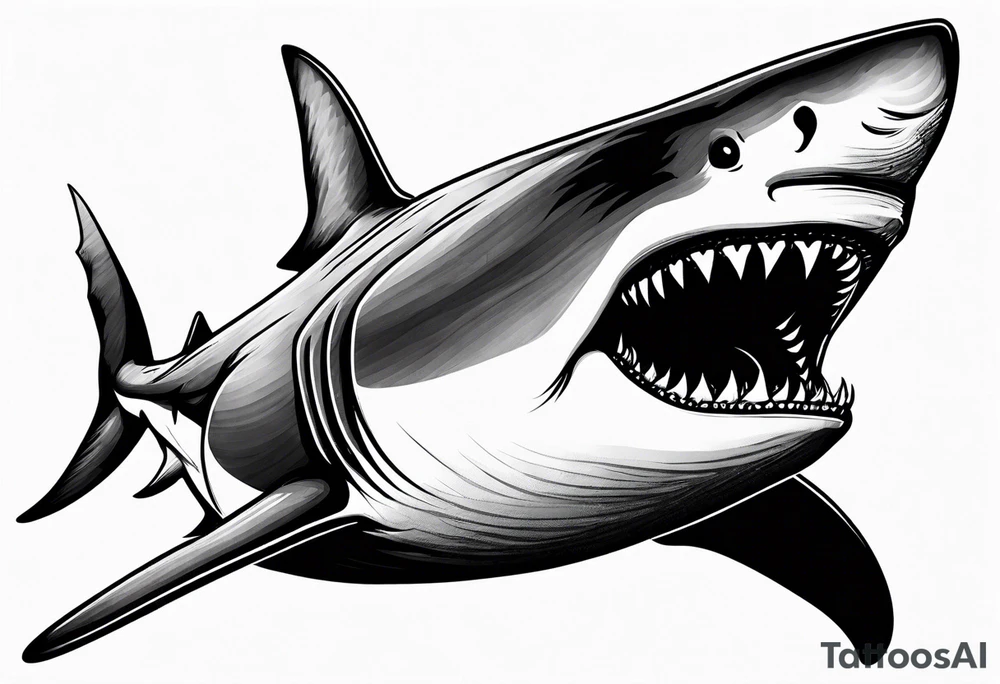 shark head tattoo idea
