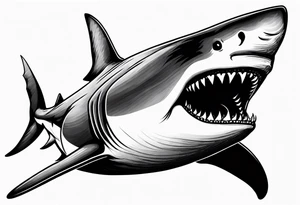 shark head tattoo idea