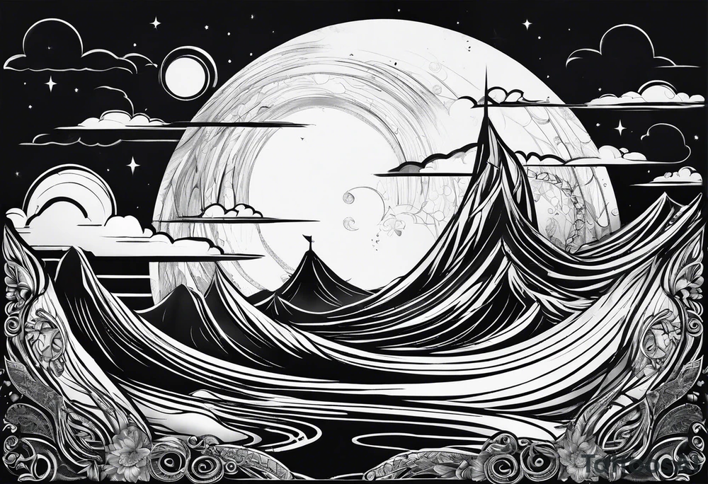sacred moon tattoo idea