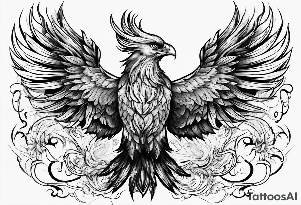 phoenix being reborn tattoo idea