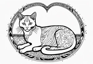cat love tattoo idea