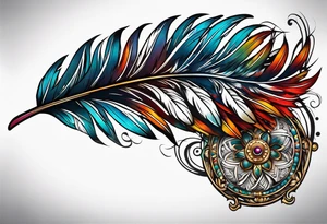 Feather folder over tattoo idea