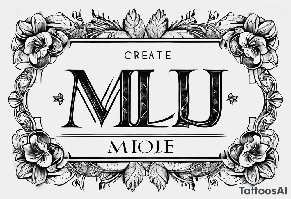 Create a small tattoo on the forearm with the initials MLJ, date of birth 22/09/22 in the style of a moluccan tattoo tattoo idea
