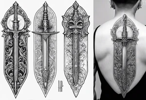sword tattoo for back

with words memento mori tattoo idea