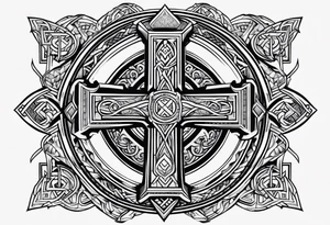 Viking cross tattoo idea