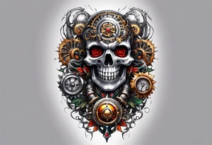 Bio mechanical full sleeve tattoo idea