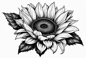 Sunflower for a male tattoo idea