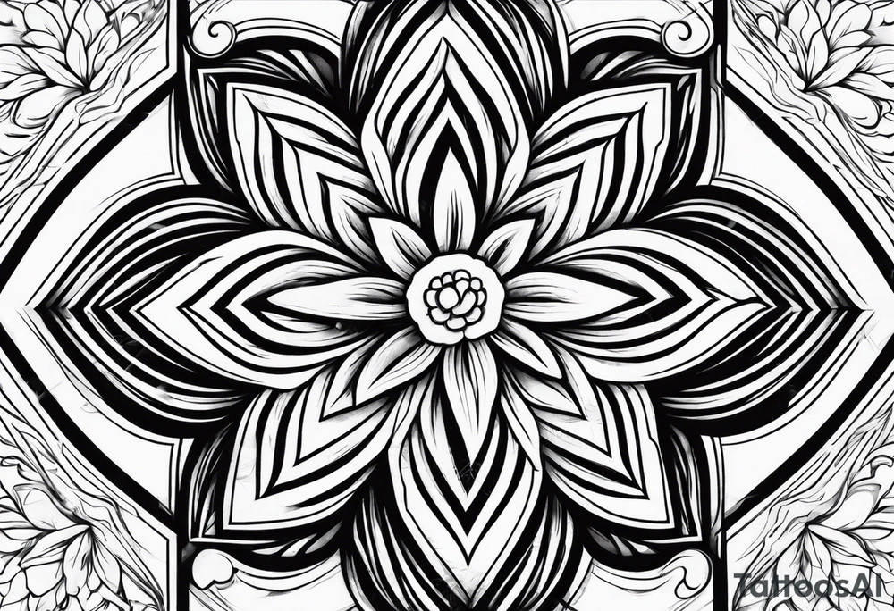 Puerto Rican flag flower tattoo idea