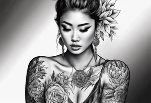 crying face tattoo idea