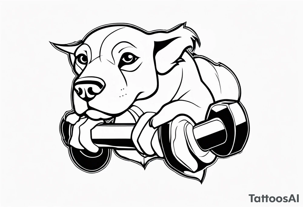 Falcor breathing a dumbbell tattoo idea
