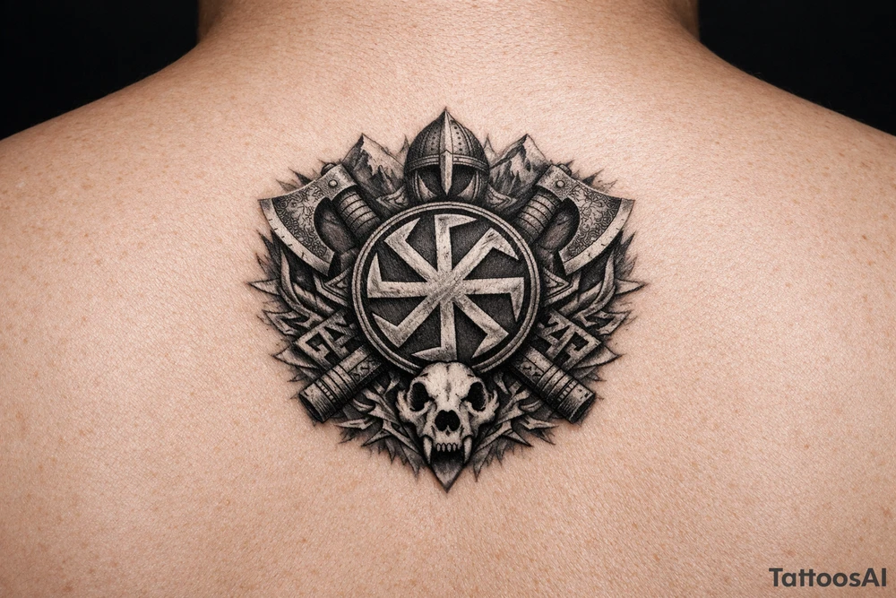 Ideas with  Slavic kolovrat tattoo idea