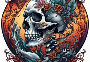 Hands of bones tattoo idea
