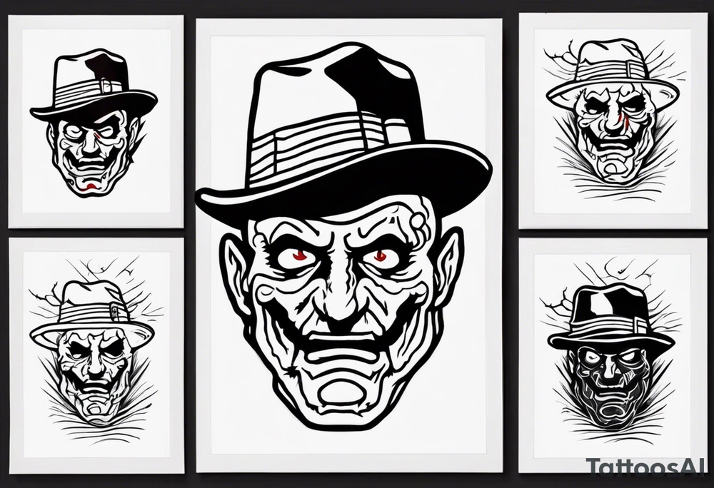american traditional tattoo of the nightmare on elm street tattoo idea