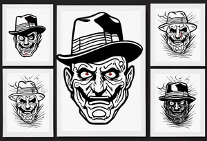 american traditional tattoo of the nightmare on elm street tattoo idea