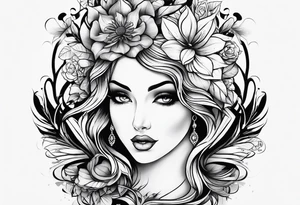 Woman’s butt tattoo idea