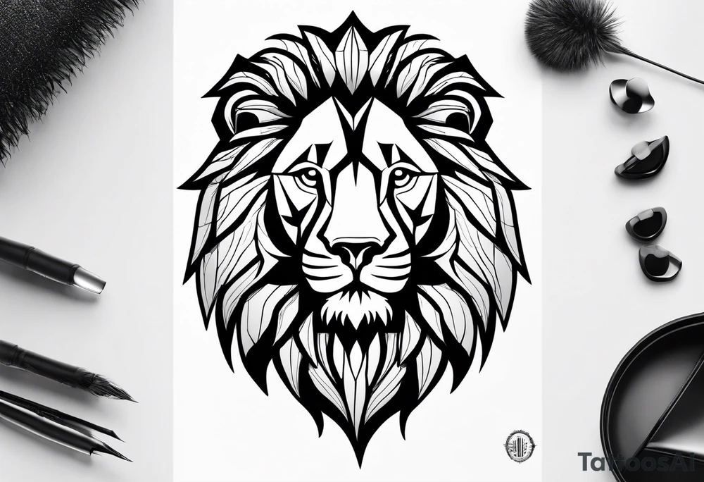 a majestic lion tattoo idea