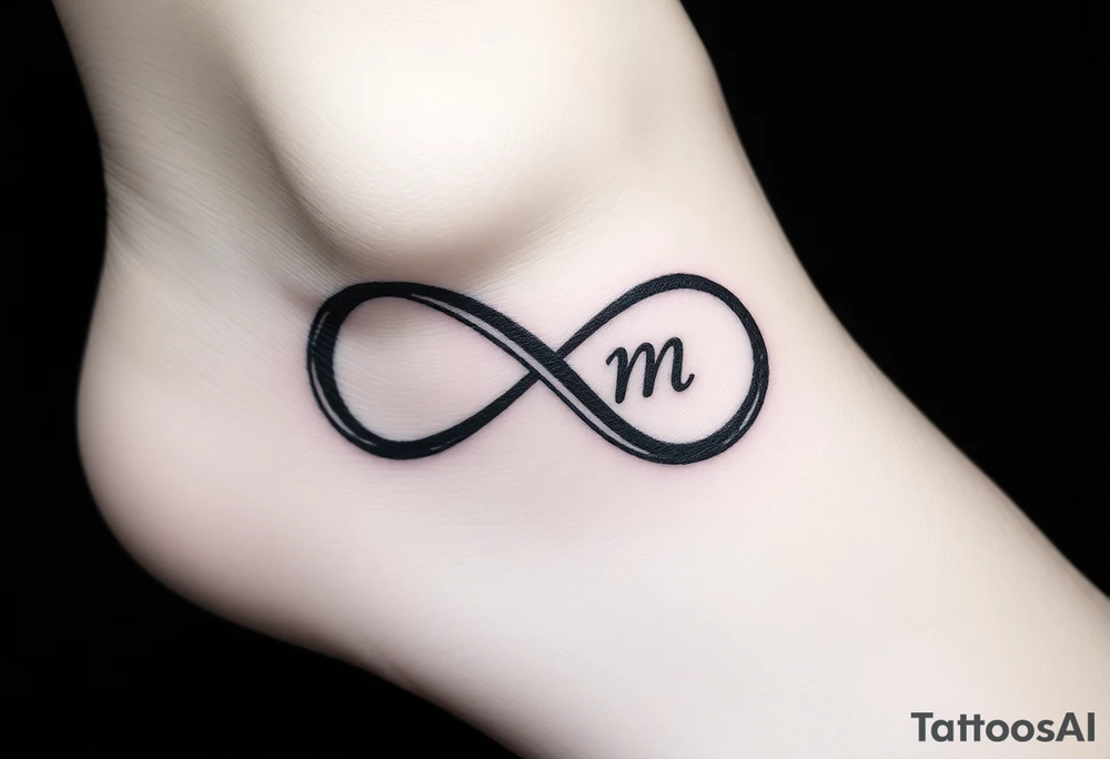 infinity symbol with mum in it tattoo idea