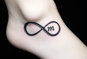 infinity symbol with mum in it tattoo idea